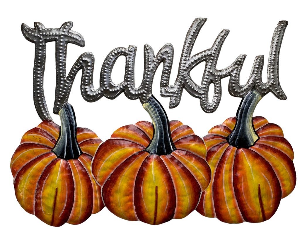 .Wall Art - Metal - Pumpkins - Painted