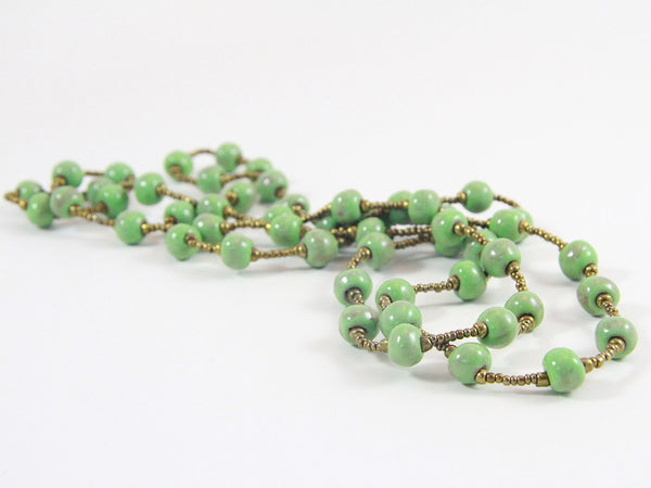 Necklace - Ceramic - LONG - Various Colors