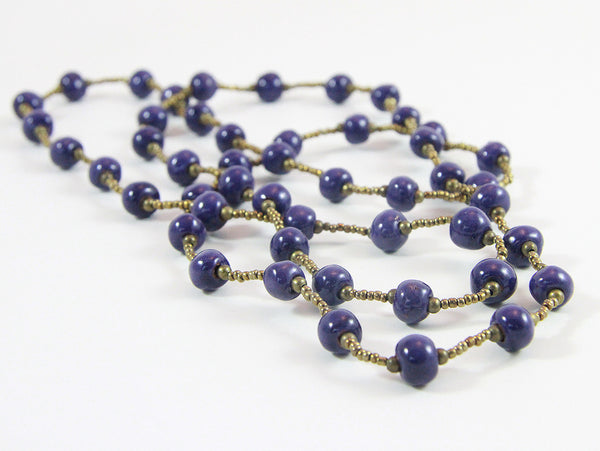 Necklace - Ceramic - LONG - Various Colors