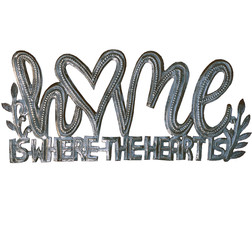 Wall Art - Metal - Home is where the Heart is