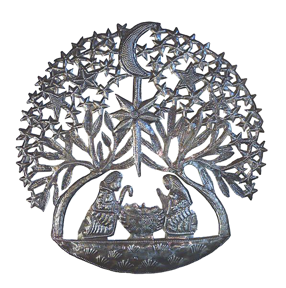 Nativity - Metal - Large Round