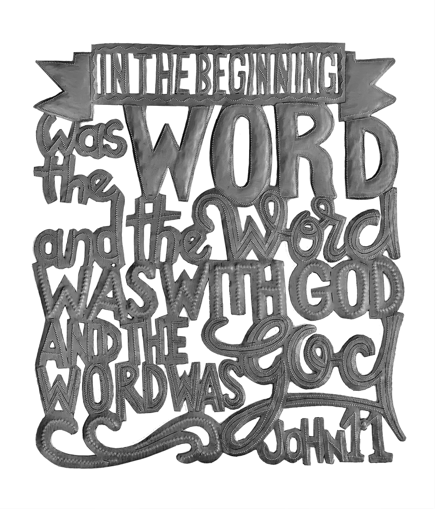 Wall Art - Metal - In the Beginning was the Word - John 1.1