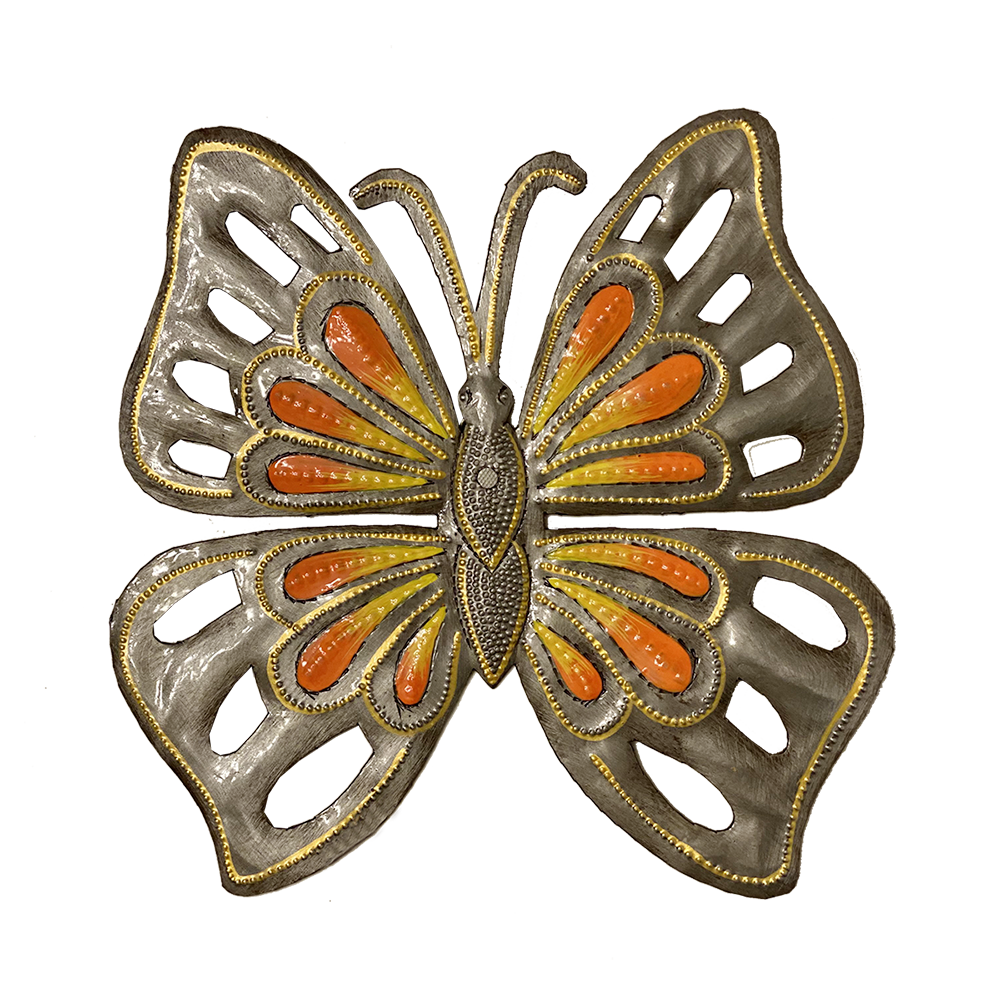 *Wall Art - Metal - Large Butterfly  - Painted