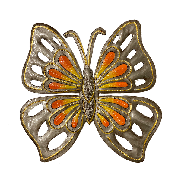 *Wall Art - Metal - Large Butterfly  - Painted