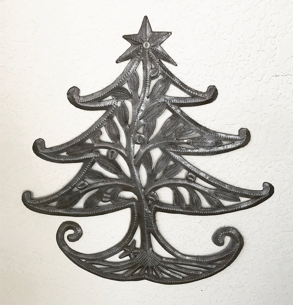 Wall Art - Metal - Whimsical Christmas Tree