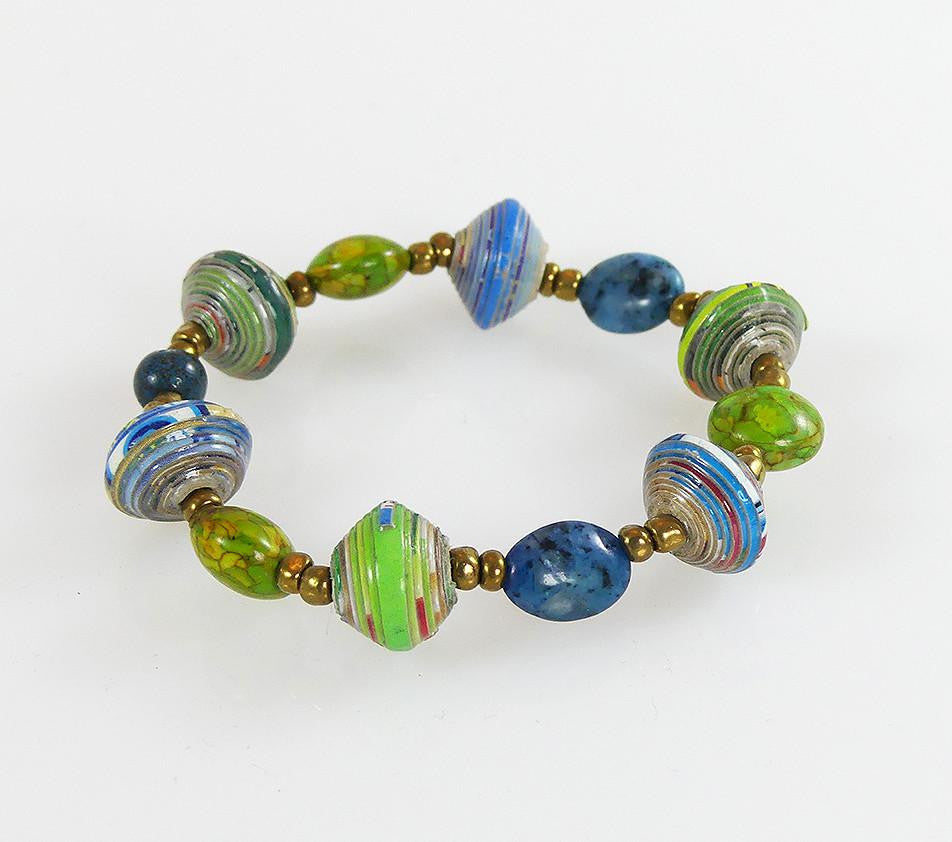 Bracelet  - Signature - Blue-Green with Jasper