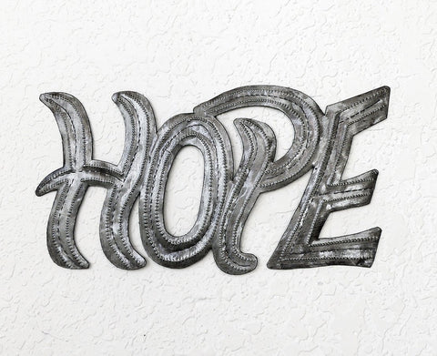 Wall Art - Metal - Hope - Simple Script