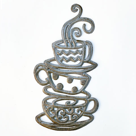 *Wall Art - Metal - Coffee-Tea Cups