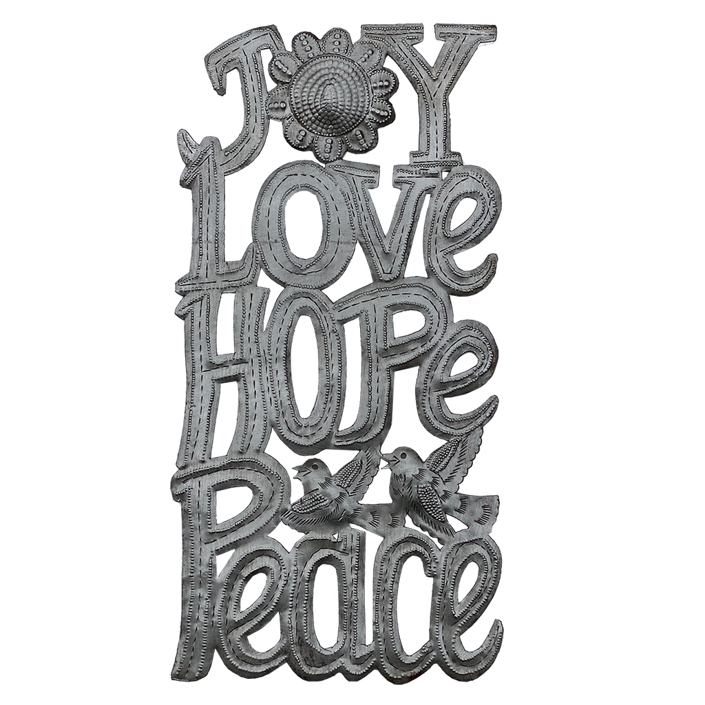 Wall Art - Metal - Joy, Love, Hope, Peace
