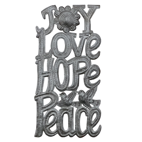 Wall Art - Metal - Joy, Love, Hope, Peace
