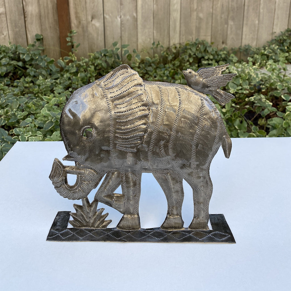 Wall Art - Metal - Standing Elephant