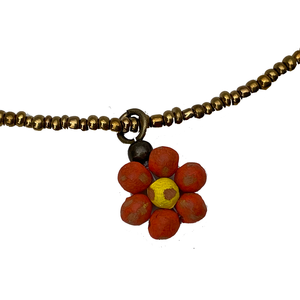 Necklace  - Ceramic with DAISY Charm - Various Colors