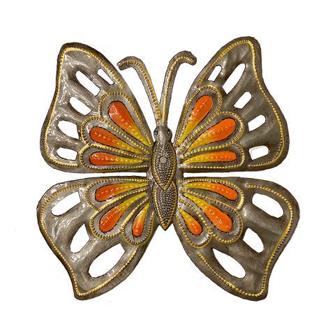 *Wall Art - Metal - Large Butterfly  - Painted