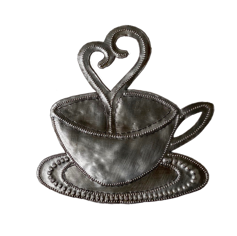 *Wall Art - Metal - Cup & Saucer to Warm Your Heart