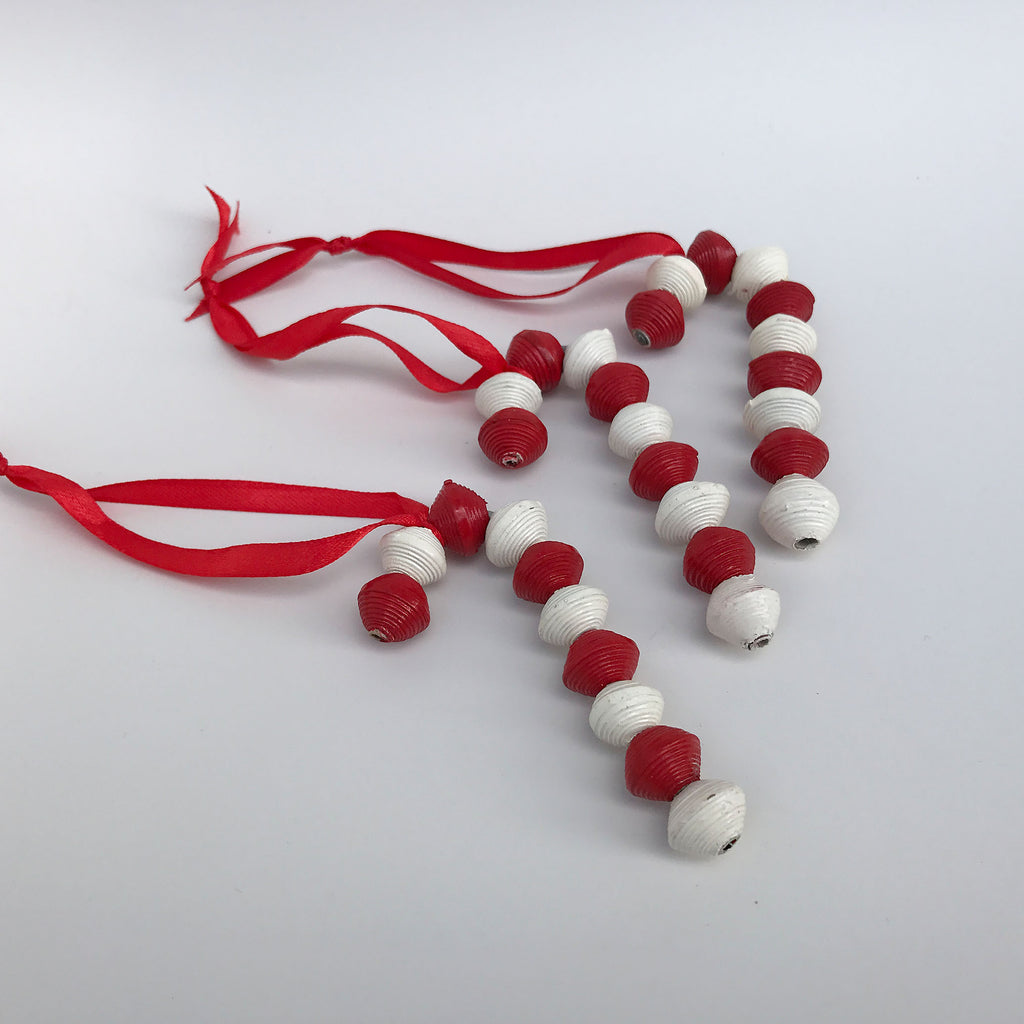 Ornament Set - Paper  - Candy Canes - Set of 3