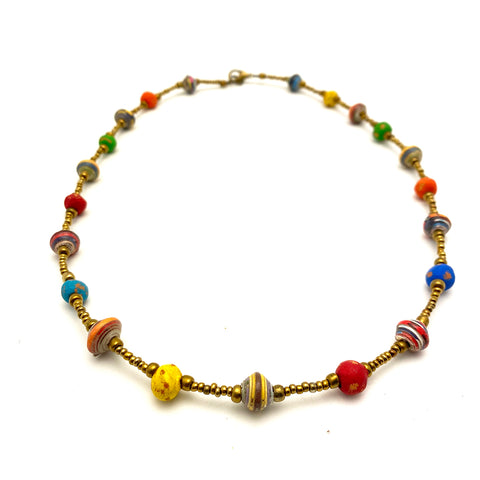 Necklace - Signature Clay - Mini Beads - Short - Multicolor
