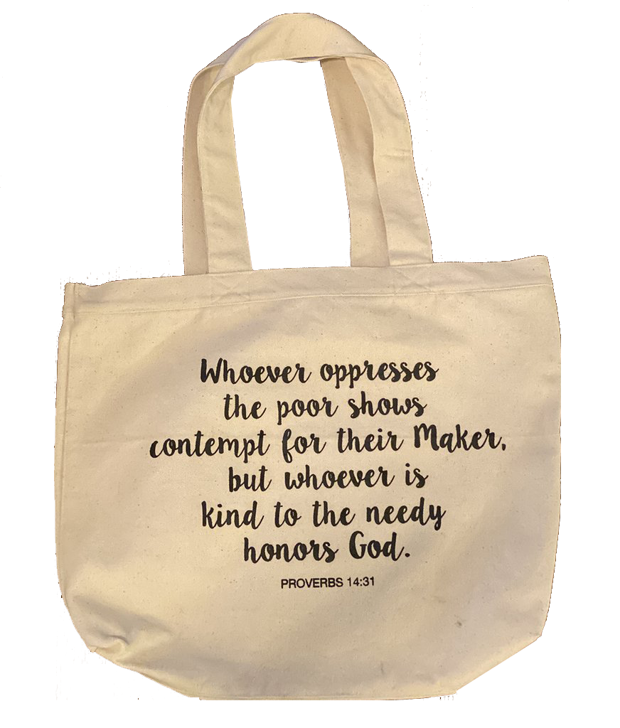 Tote Bag - Screen Printed - Whoever is kind honors God - Prov 14:31