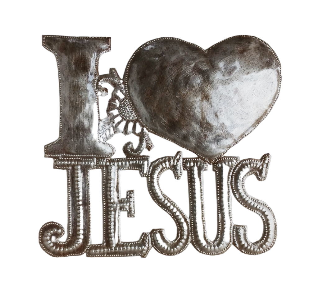 .Wall Art - Metal  - I love Jesus
